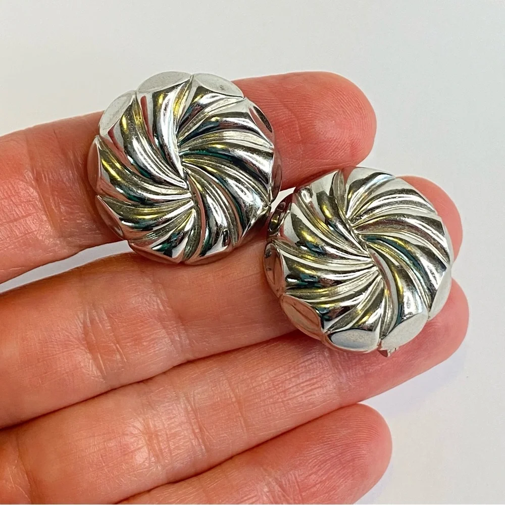 Vintage Monet Trifari Hong‎ Kong Clip On Earrings Lot of Three